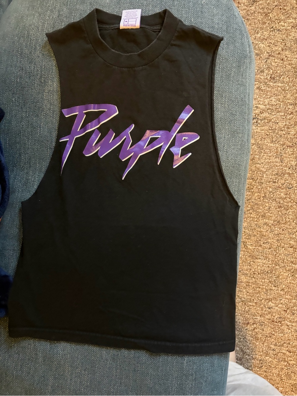 Brain Dead Black Tank with Purple Graphic